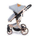 High landscape travel system luxury folding baby stroller with cushion washable